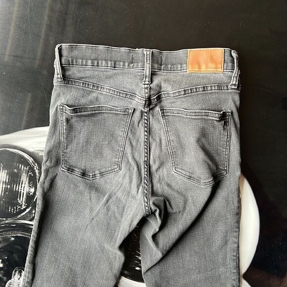 Womens MADEWELL 9" Eco Mid-Rise Button Front Skinny Jean 28 Tall Black Jean - Picture 4 of 7